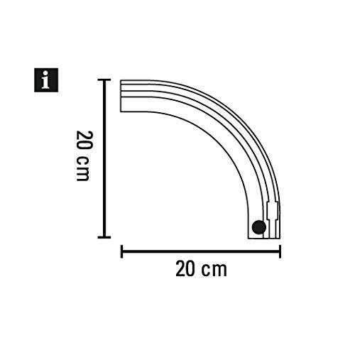 31441 Rundbogen für Aluminium-Vorhangschiene 1-läufig rechts weiß 20 x 20 cm - Bild 2 von 3
