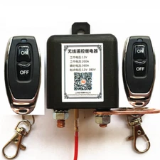 Wireless Remote Battery Disconnect Switch Cut Off Power Kill Switch For Car SUV