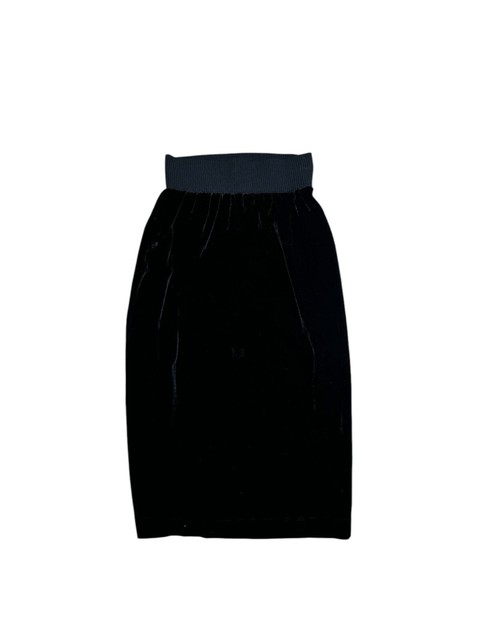 Jean Paul Gaultier 1980s Vintage Black Corduroy Mid-Skirt  Size S