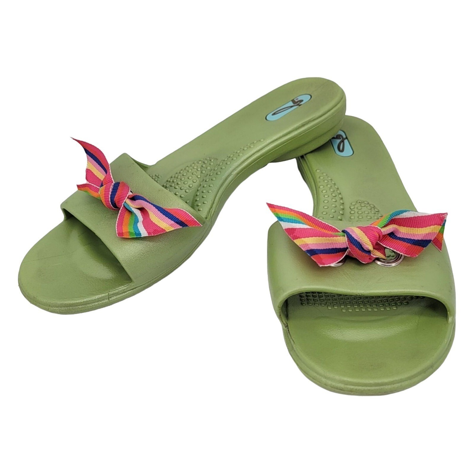 green jelly sandals womens