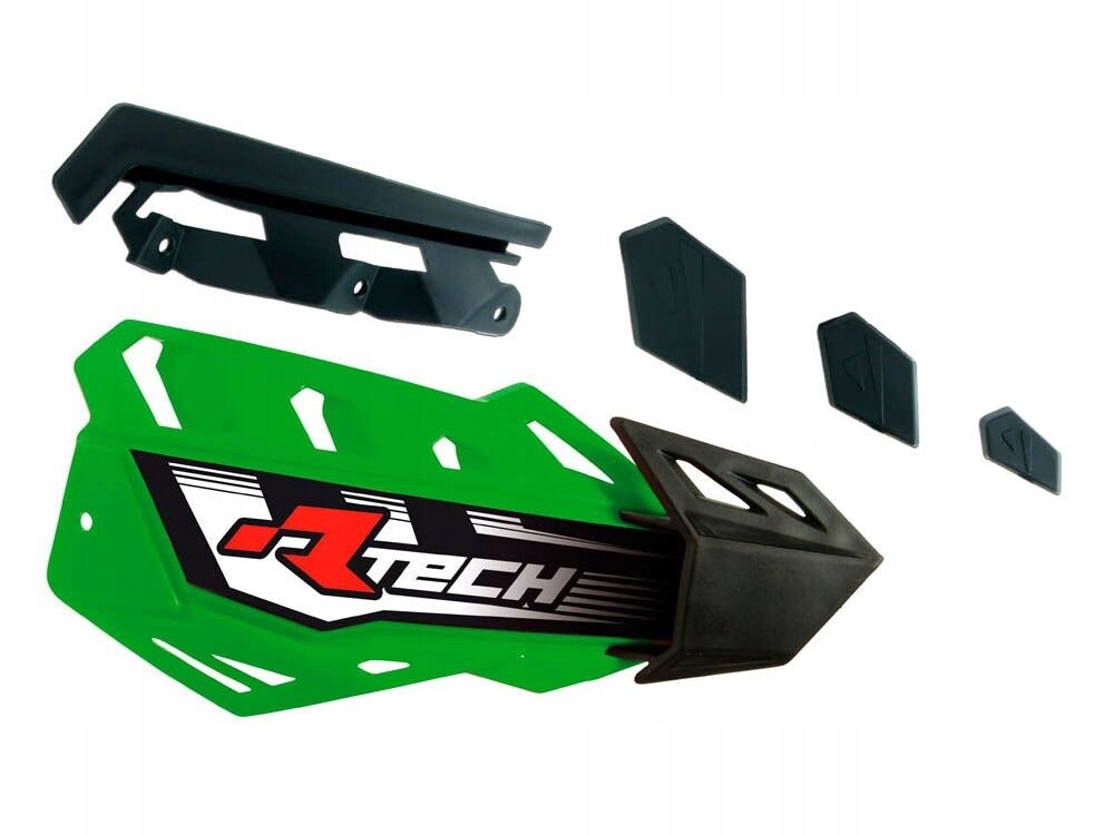 Protège-mains FLX Cross vert pour éviter la casse des leviers de moto enduro