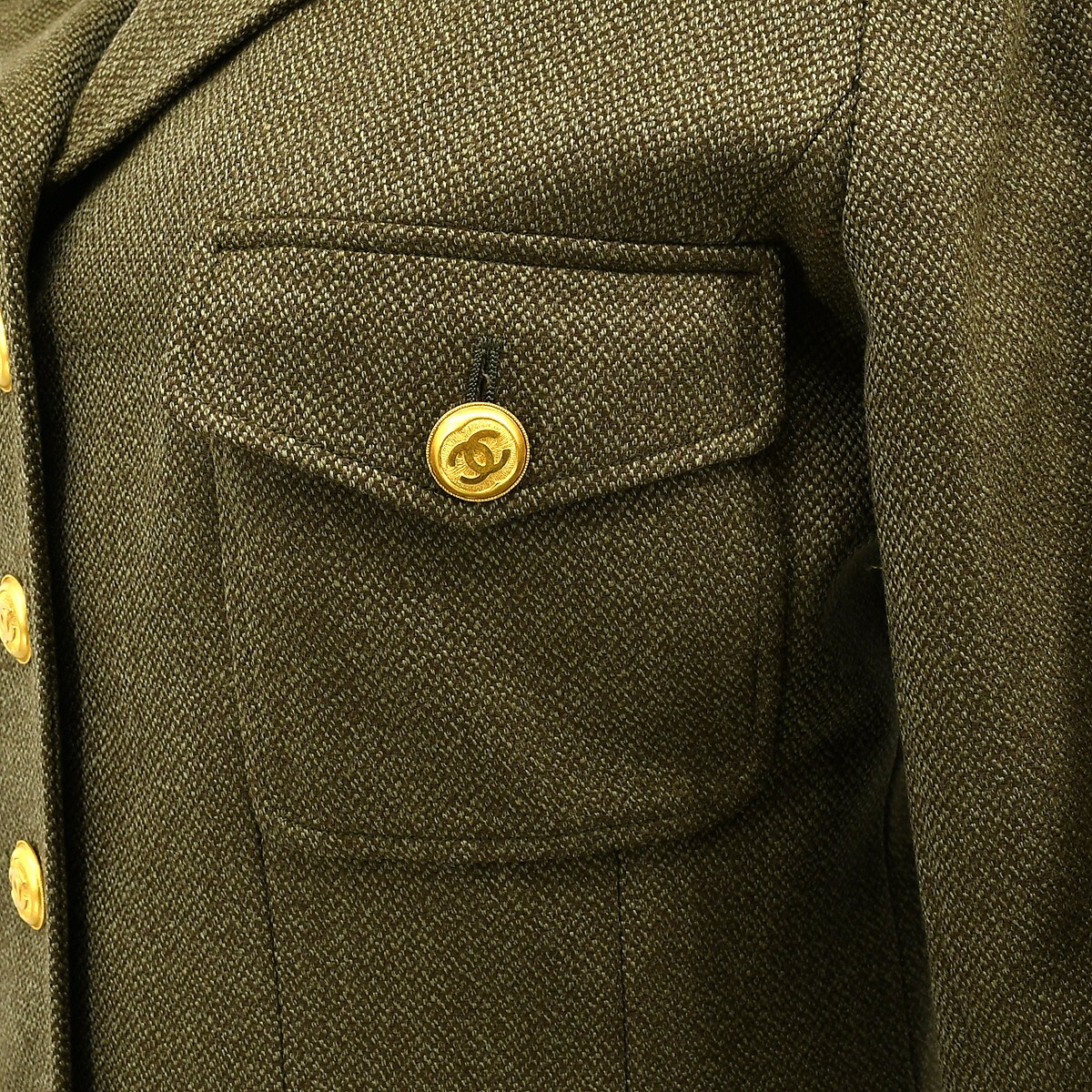 CHANEL セットアップ・スーツ(その他) カーキ 4100125Y0040 Chanel Single Breasted Jacket Khaki 96A #40 182176 | eBay