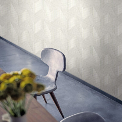 Modern Wicker bamboo herringbone zig zag Chevron white textured Wallpaper rolls