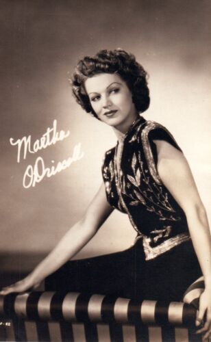 Martha O'Driscoll 3 x 5 Hollywood Movie Star Fan Club Postcard printed signature - Picture 1 of 2