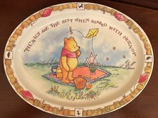 Selandia Child's Melamine Plate Winnie the Pooh Picnics Best Shared w Friends