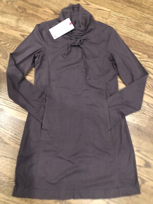 NWT Hot Mama/Evereve Neon Buddha Inspired Tunic.  Womens XS.  Charcoal Cowl Neck