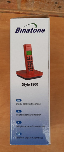 Binatone Style 1800 Single Cordless Telephone in Red - New Boxed
