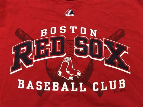 Boston Red Sox Baseball Club T Shirt Men's Size Large Majestic Red SS MLB - Picture 2 of 4