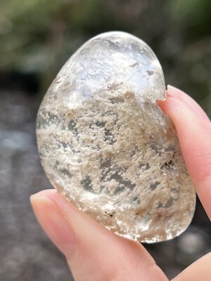 Große Lodolith Quarz Linse Brazilian Pebble AAA+ : Wachstum 34 29g