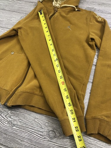 Nike Air Jordan Jacket Full Zip Girls Yellow Gold Hoodie Dri-Fit Size L ( 12-14) - Bild 9 von 12