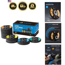 20PCS Flap Discs 4 1/2 for Angle Grinder 40/60/80/120 Grit Flap Disc High-Den...