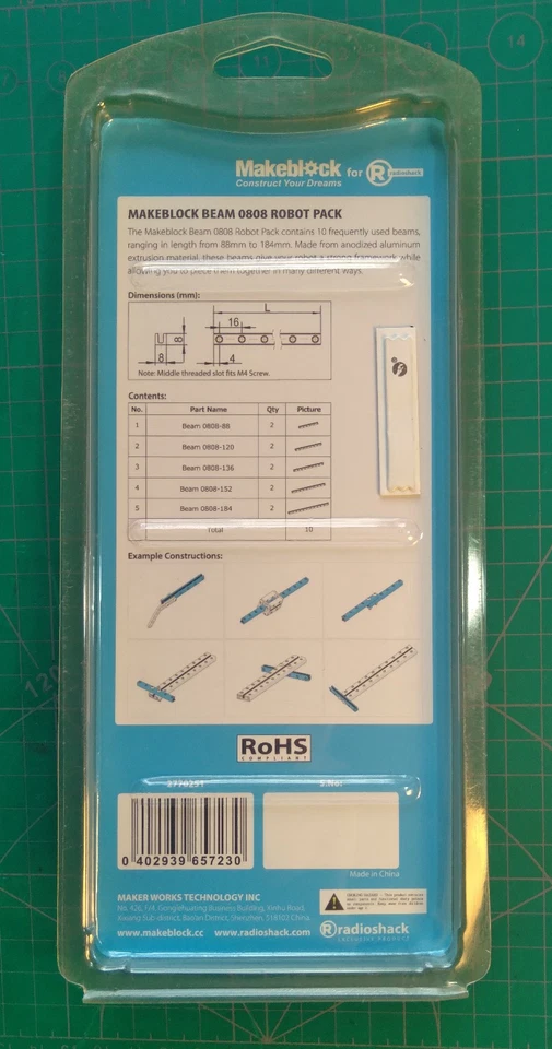Makeblock/Radio Shack Beam 0808 Robot Pack - Unopened - Image 2 of 2