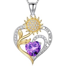 Iefil Sunflower Gifts for Women - 02-February-Amethyst Purple 