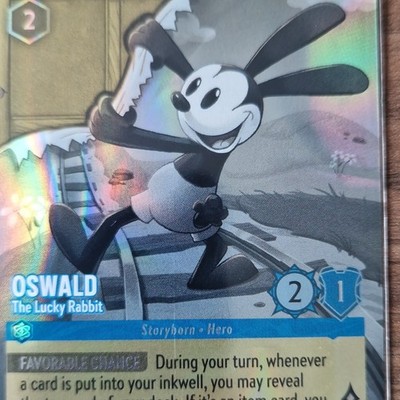 Disney Lorcana TCG OSWALD The Lucky Rabbit Storyborn Hero Foil Karte EN