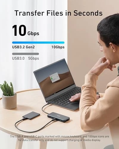 ANKER 555 USB-C HUB 8-IN-1 85W POWER DELIVERY 4K 60HZ HDMI PORT A8686 - GRAY - Image 3 of 4