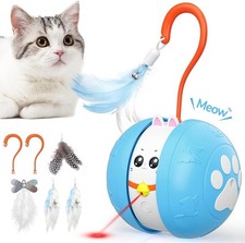 VEPNANLINE CAT TOYS FOR INDOOR CATS AUTOMATIC INTERACTIVE CAT LASER - BLUE