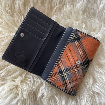 小物 Vivienne Westwood Tartan Check Wallet Vivienne Westwood 90s 00s Vintage Rare wallet Orange Tartan Check