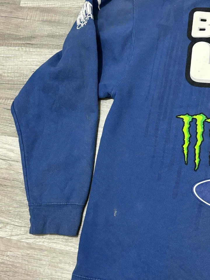 Ken Block Monster Ford DC Zapatos Cremallera Completa Sudadera con Capucha Azul #43 Y2K Mediana - Imagen 4 de 4