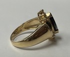 2Ct Marquise Natural Blu Sapphire Stone Ring set in 14K Yellow Gold Size 7, Dias — photo 6
