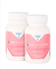 ×2 Melaleuca Vitality for Life Hair Skin & Nails - 30 Capsules each 