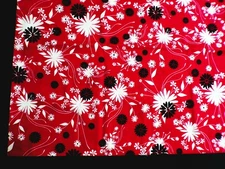 1yd Heidi Grace Designs Midnight Kisses for Joann Fabric Red White Black Floral