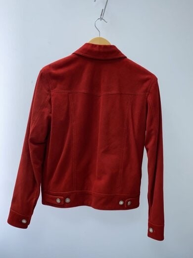 Giacca SAINT LAURENT taglia 44 camoscio rosso tinta unita 481871 Y5NM1 6441