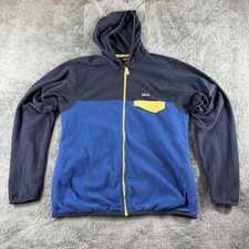 Patagonia Fleece Jacket Boys 2XL Blue Navy Full Zip Hooded STY65465 Outdoors
