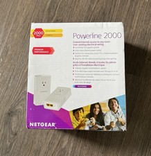 NETGEAR Powerline 2000 PLP2000 Extra Outlet, Wall Plug Network Adapter 2 Pack