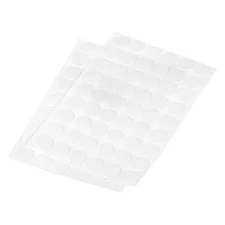 21mm Dia PVC Self Adhesive Screw Hole Cover Stickers White 4 Sheet/216pcs