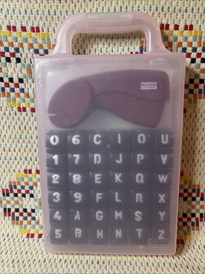 Marvy Uchida Cassette Craft Punch 36 Pc ABC 123 Letters Numbers CCP Set 37 Case