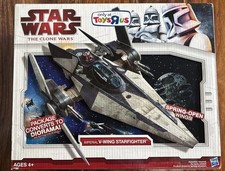 Star Wars Clone Wars Imperial V-Wing Starfighter Toys R Us Exclusive OPEN BOX