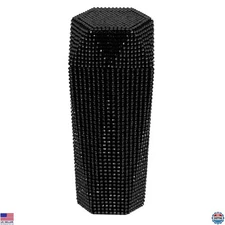 iplusmile Bling Rhinestone Car Trash Can with Lid - Stylish Portable Waste Bin