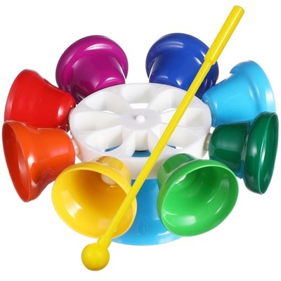 Eight Tone Bell Musical Instrument for Early Education Lightweight for Daycar...