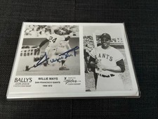Willie Mays Auto Lot Signed 5x7 Casino Promo Certified Autographs