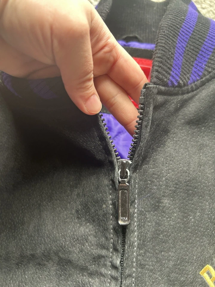 Abrigo Chaqueta Letterman Cuero NFL Baltimore Ravens De Colección Raro XXL PARA HOMBRES 2XL Foto 4 de 4