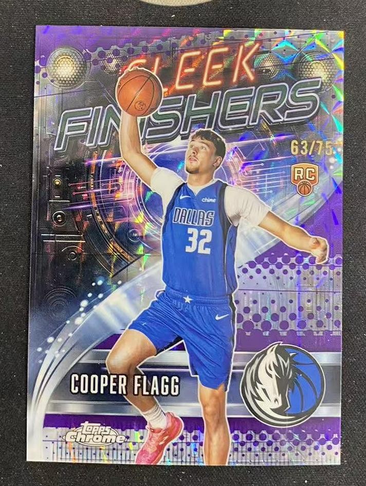2025-26 Topps Chrome Cooper Flagg RC Rookie Sleek Finishers Purple /75