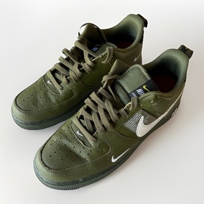 Nike Air Force 1 '07 LV8 Overbranding Low Utility Olive Size 10.5 AJ7747-300