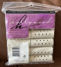12 Hollywood Professional Quality Large Magnetic Hair Rollers New Sealed