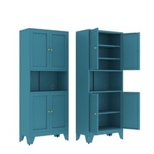69''H Metal Kitchen Pantry Cabinet with Doors and Adjustable Shelves
