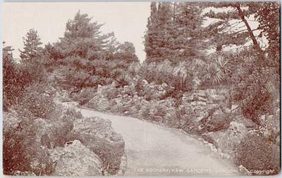 #ad #ad UK England London Kew Gardens The Rockery Garden Path Trees Rocks 1910 Postcard $5.86