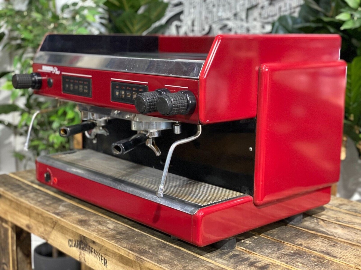 RENEKA PLUS LOW CUP 2 GROUP RED ESPRESSO COFFEE MACHINE COMMERCIAL