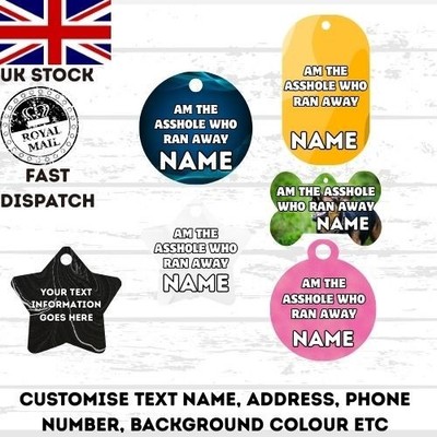 Hundemarke lustig personalisiert Ausweisschilder Namensscheibe Haustier Katze Etiketten Tier Katze Halsband