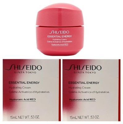 SHISEIDO Essential Energy 30 ml Hydrating Cream Hyaluronic Acid RED Neu 2x 15 ml