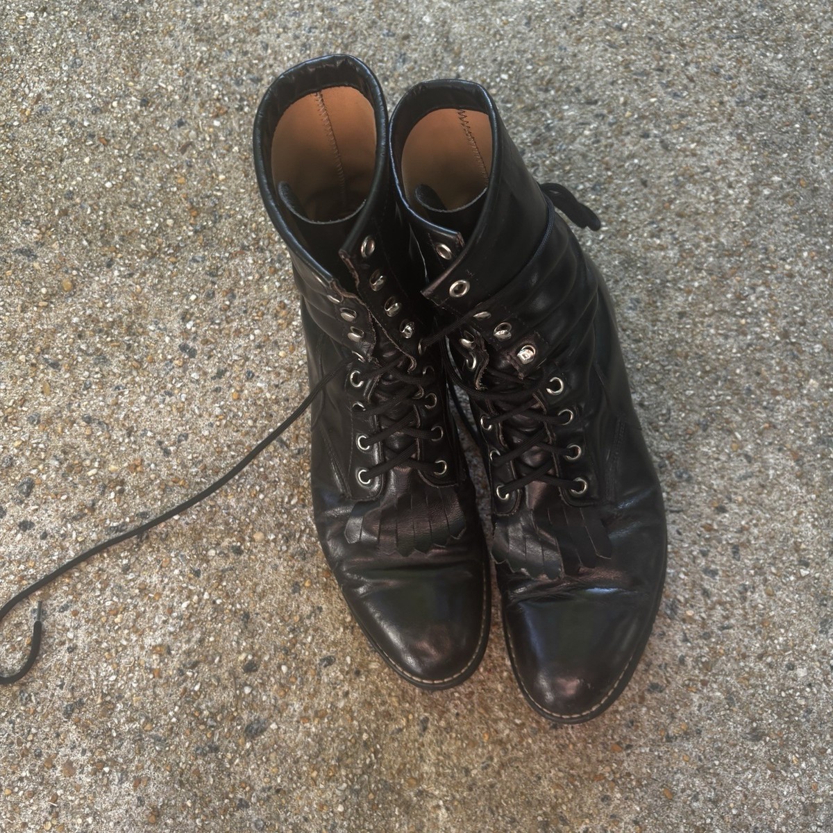 靴 vintage DRESS BOOTS Sundial 1930's Vintage Connolly Black Kid Kangaroo Leather New Dress Boot