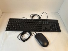 Dell Black Wired Mouse MS116c and Wired Keyboard KP216p1 - Tested and Working