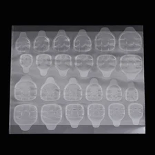 20 Sheets Nail Glue Stickers Transparent Double Sided Adhesive Tabs for Nail