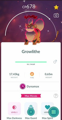 #ad #ad Pokémon Shiny Dynamax Growlithe MlNl PTCs GO Read Description $2.40
