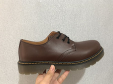 DE Neu Herren Smooth 3Loch stiefel Runder Kopf Leder Boots Schnürstiefel Schuhe