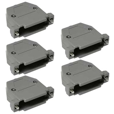 5 Pcs Plastic Hood For DB25 D-SUB 25 Pin RS232 Serial Solder Cup Connector