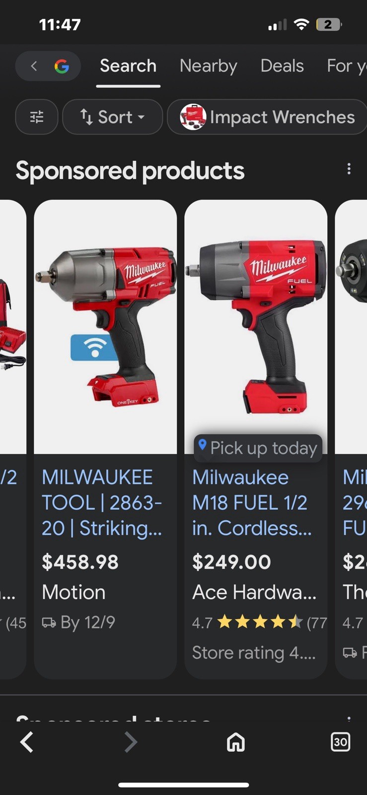 Milwaukee M18 Battery Cordless Impact Wrench 1/2" Brushless